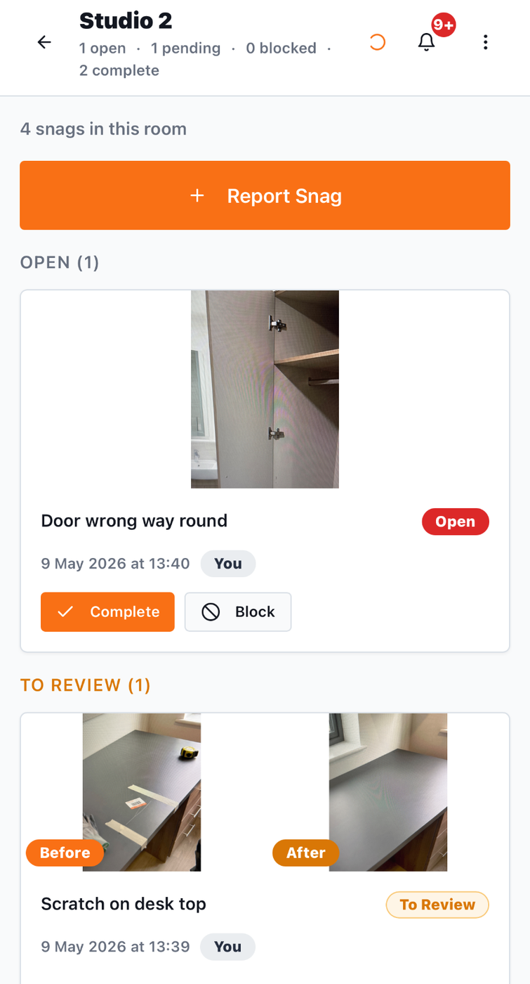 Smart Snag Lists